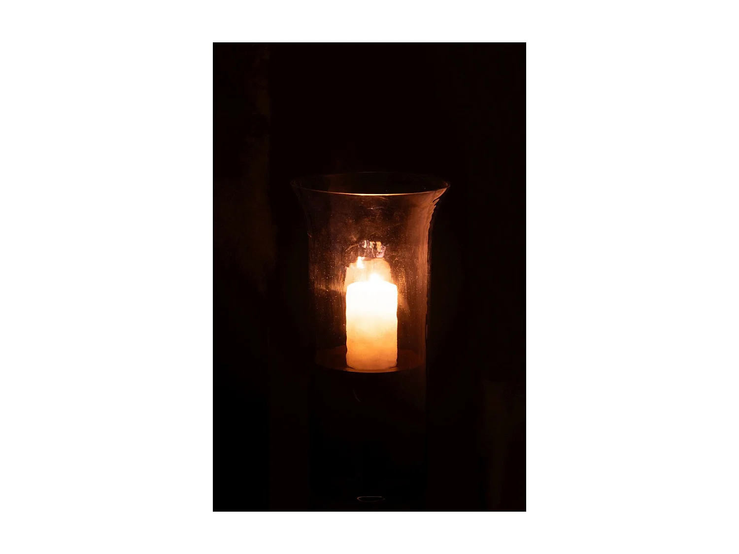 Photophore Étroit en Verre "Tarifa" 30cm Bleu