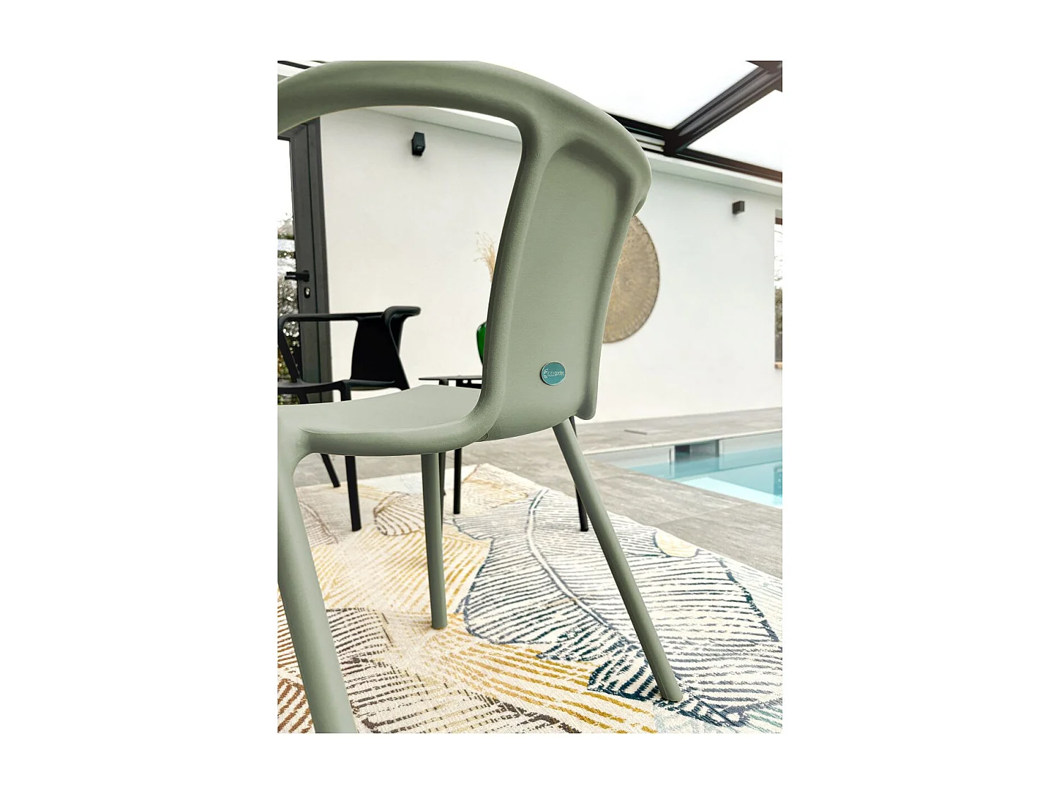 Fauteuil de Jardin Empilable "Diego" 72cm Vert Olive