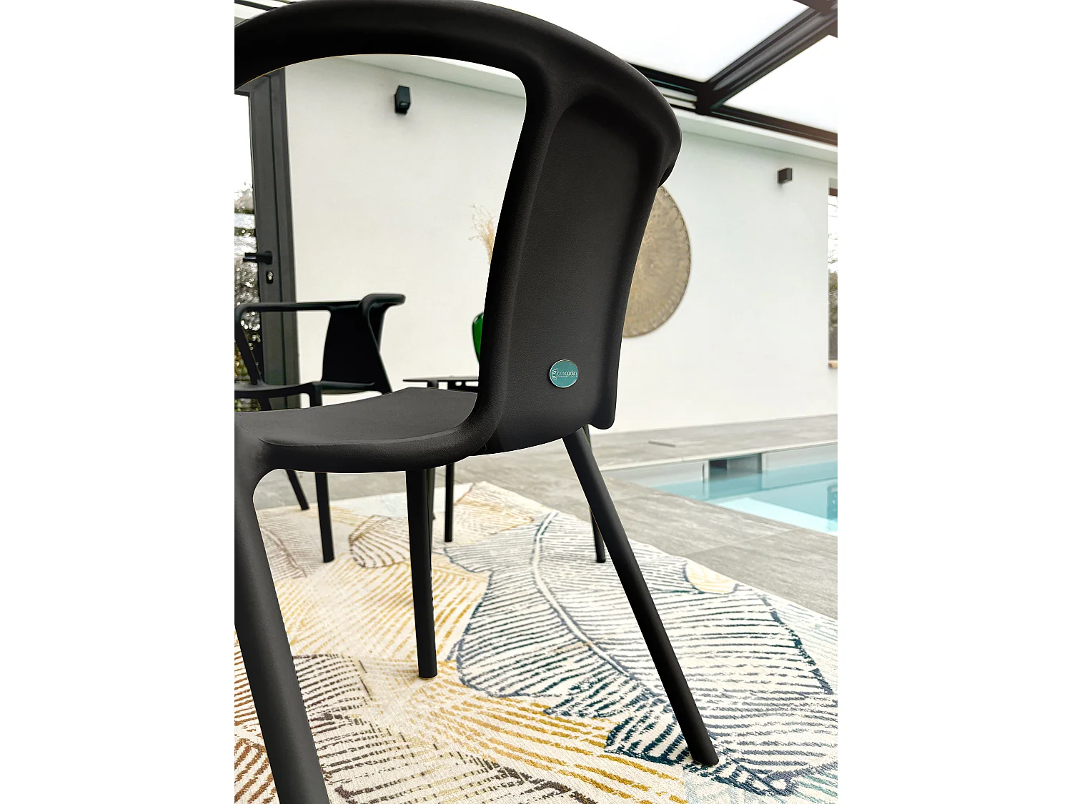 Conjunto de 2 sillones de jardín apilables