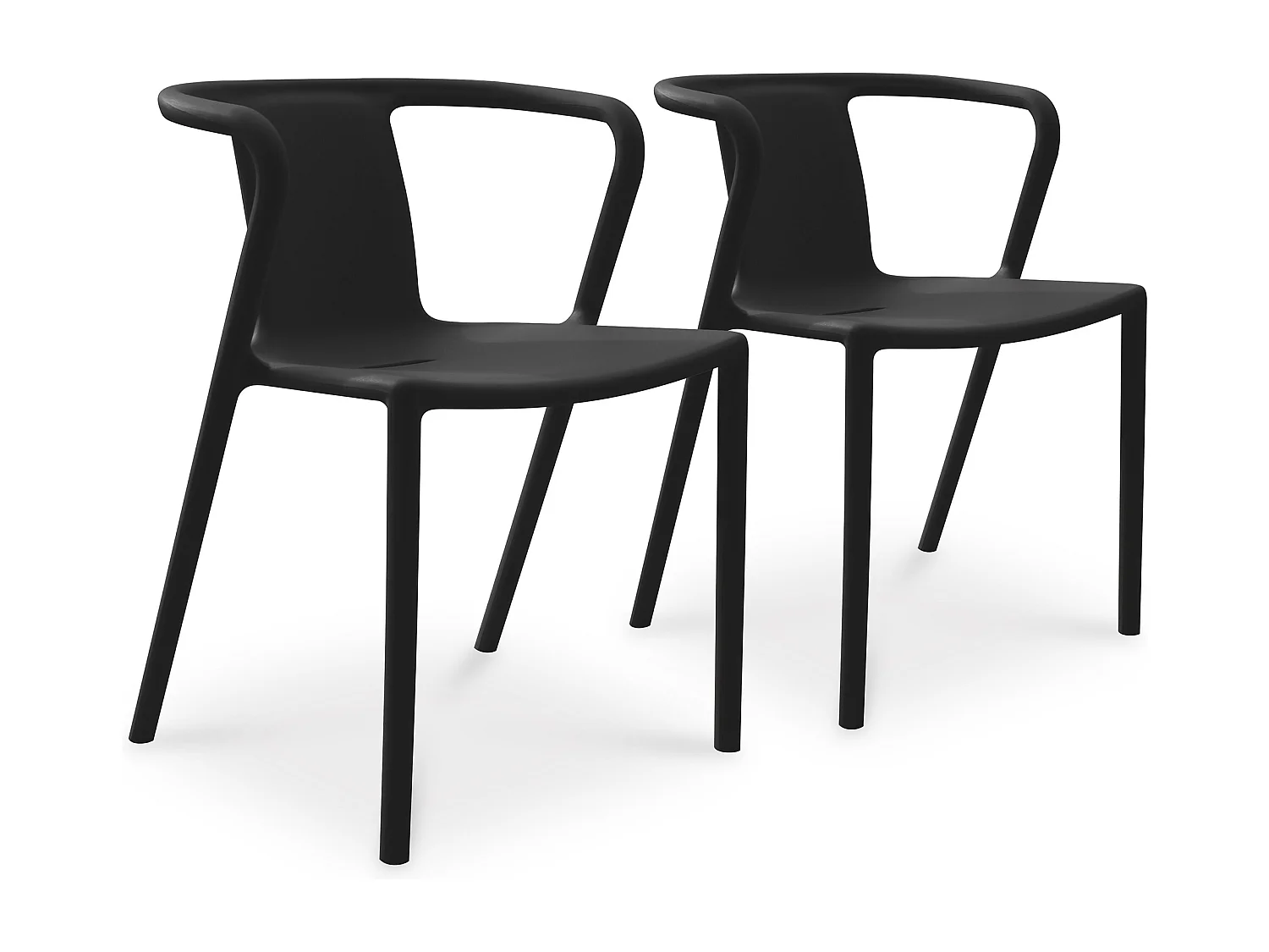 Conjunto de 2 sillones de jardín apilables