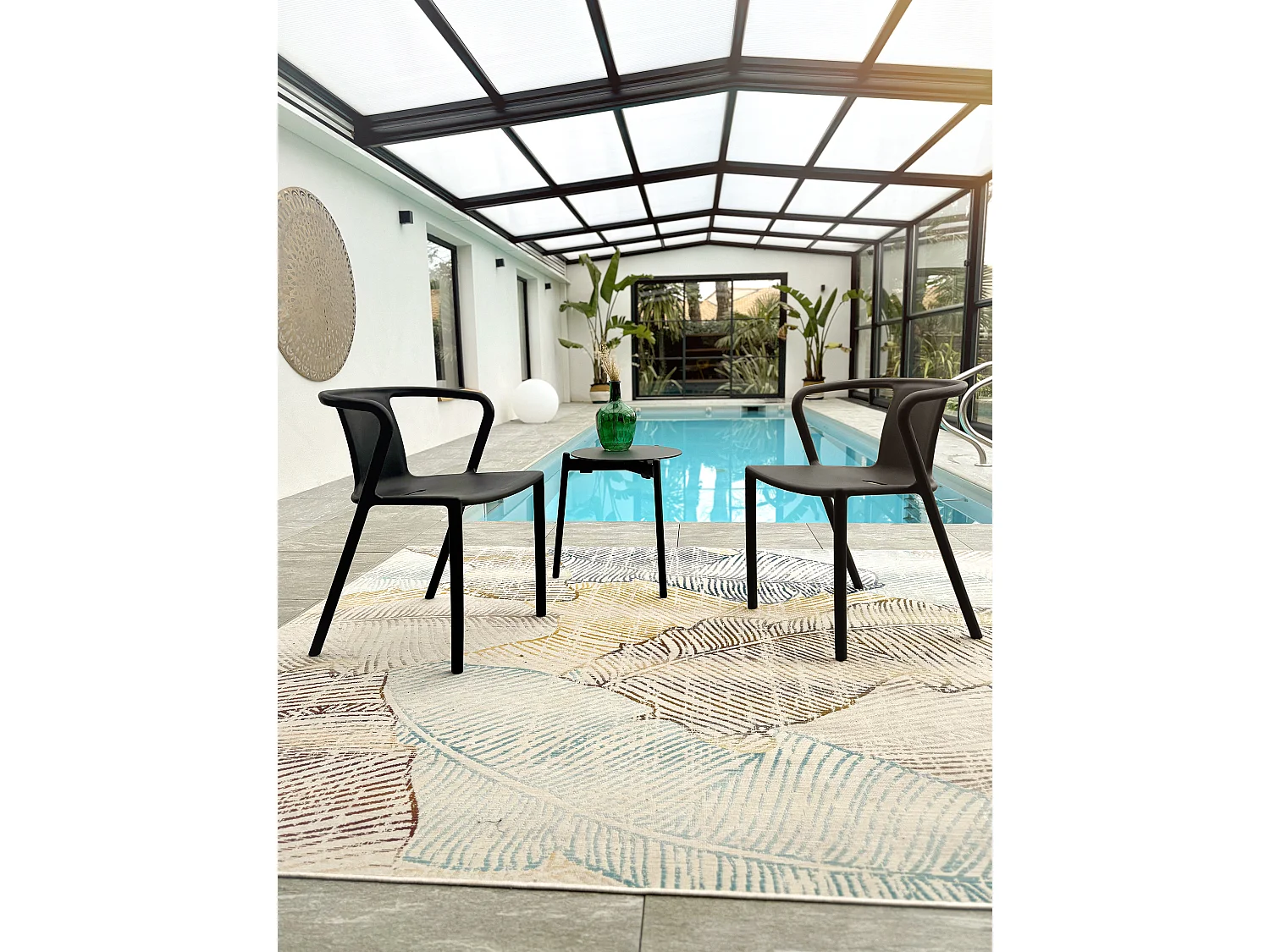 Lot de 2 fauteuils de jardin empilables en Polypropylène - DIEGO