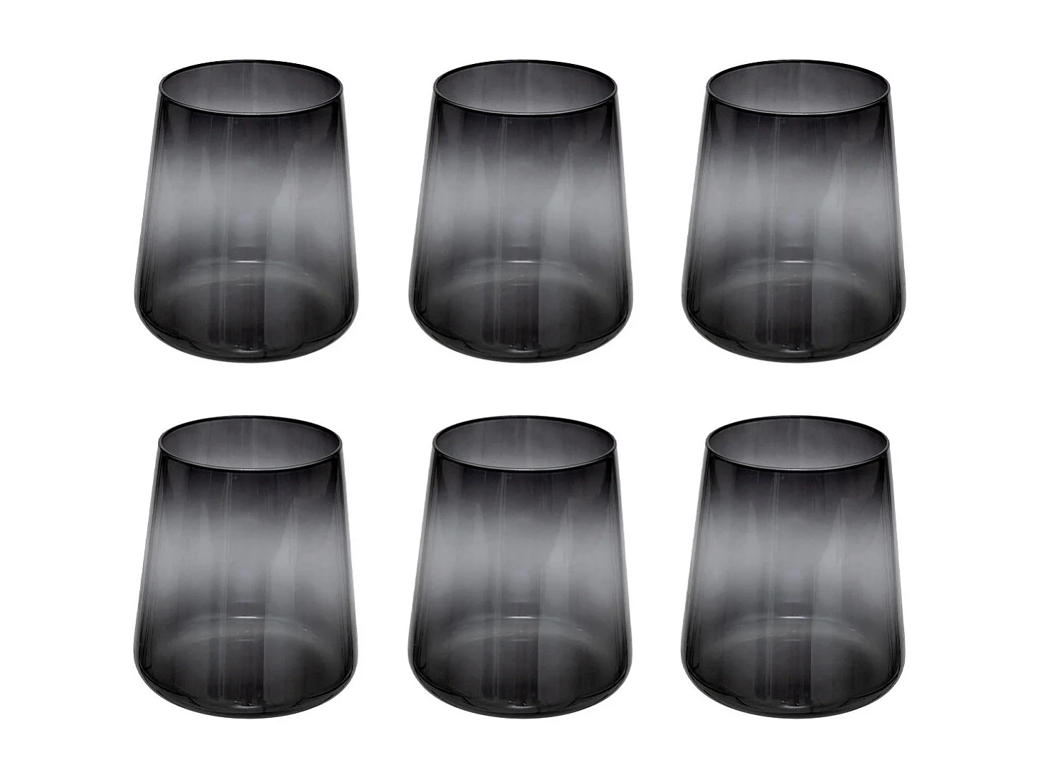 Lot de 6 Gobelets Bas Trapèze "Inuit Dreams" 38cl Gris