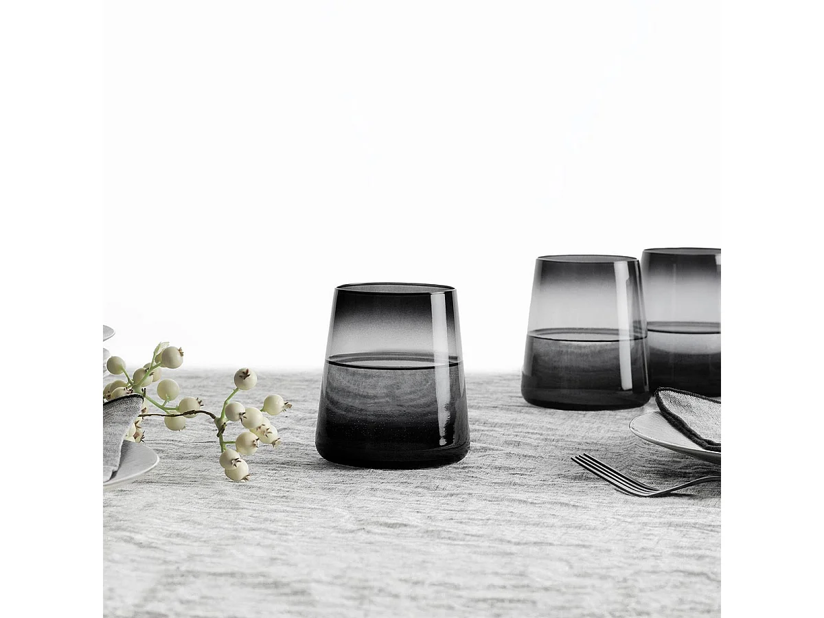 Lot de 6 Gobelets Bas Trapèze "Inuit Dreams" 38cl Gris