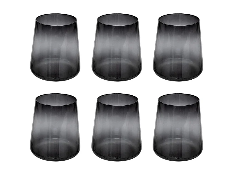 Lot de 6 Gobelets Bas Trapèze "Inuit Dreams" 38cl Gris