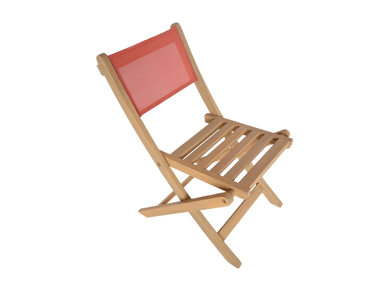 Table de jardin bistrot enfant bois d'acacia + 2 assises terracotta - Elise