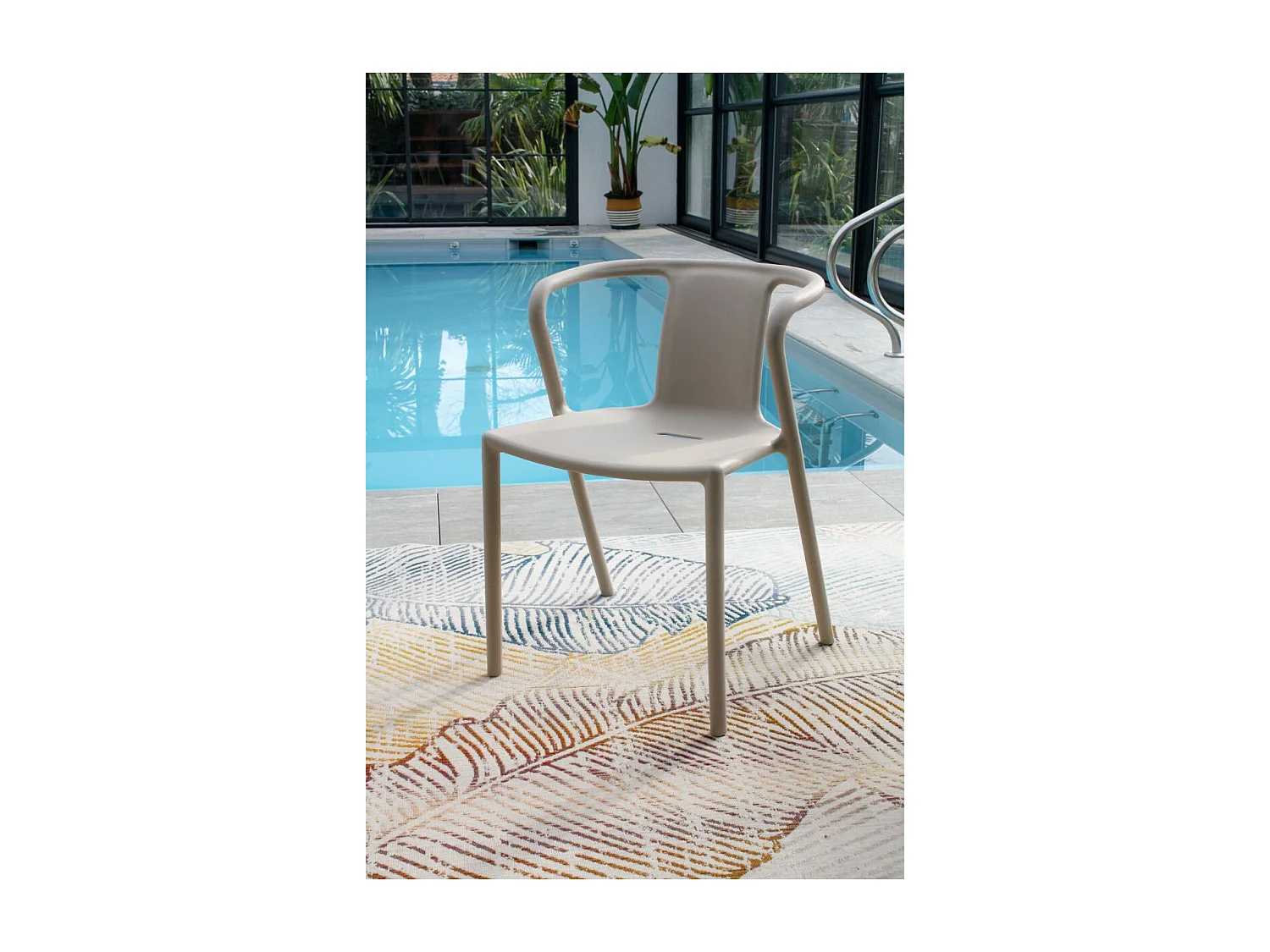Lot de 2 Fauteuils de Jardin Empilables "Diego" 72cm Sable