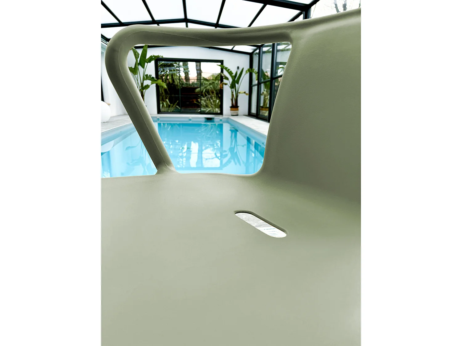 Conjunto de 2 sillones de jardín apilables polipropileno