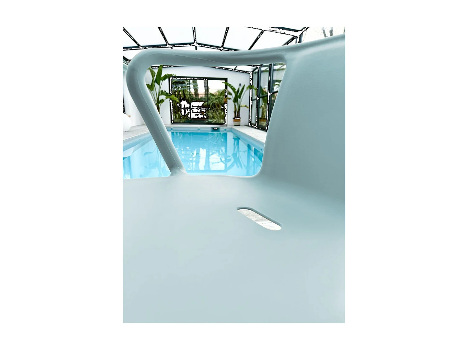 Fauteuil de Jardin Empilable "Diego" 72cm Bleu Azur