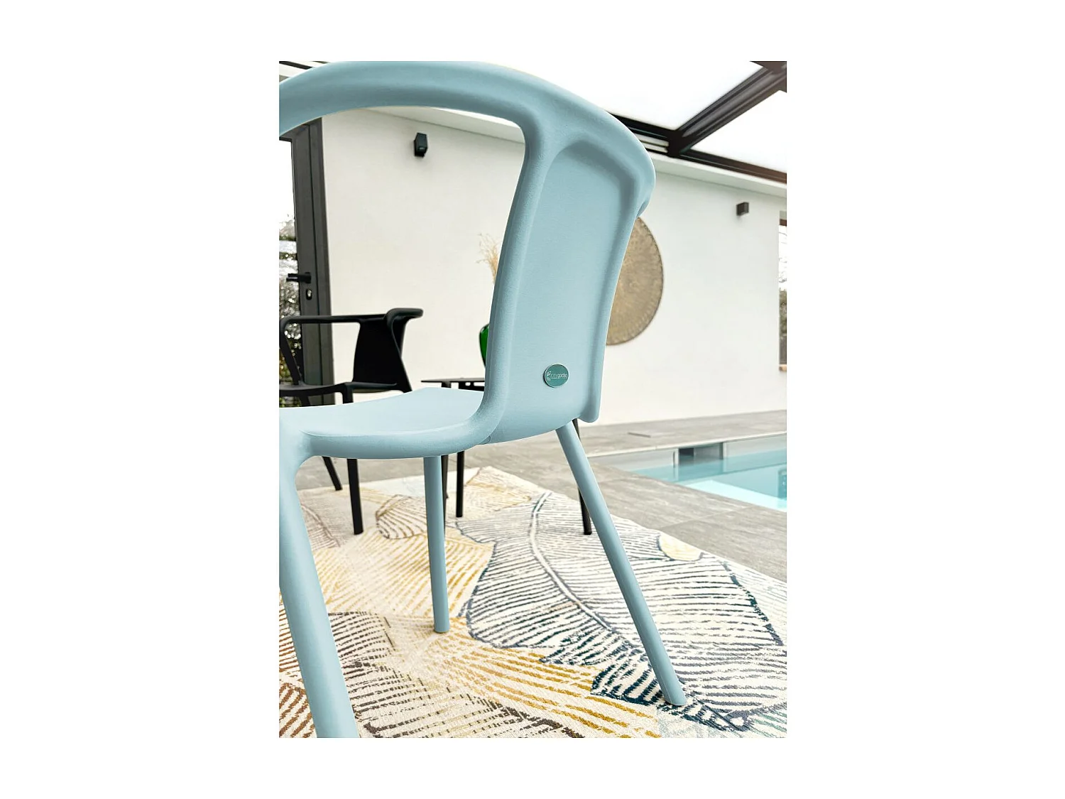 Fauteuil de Jardin Empilable "Diego" 72cm Bleu Azur