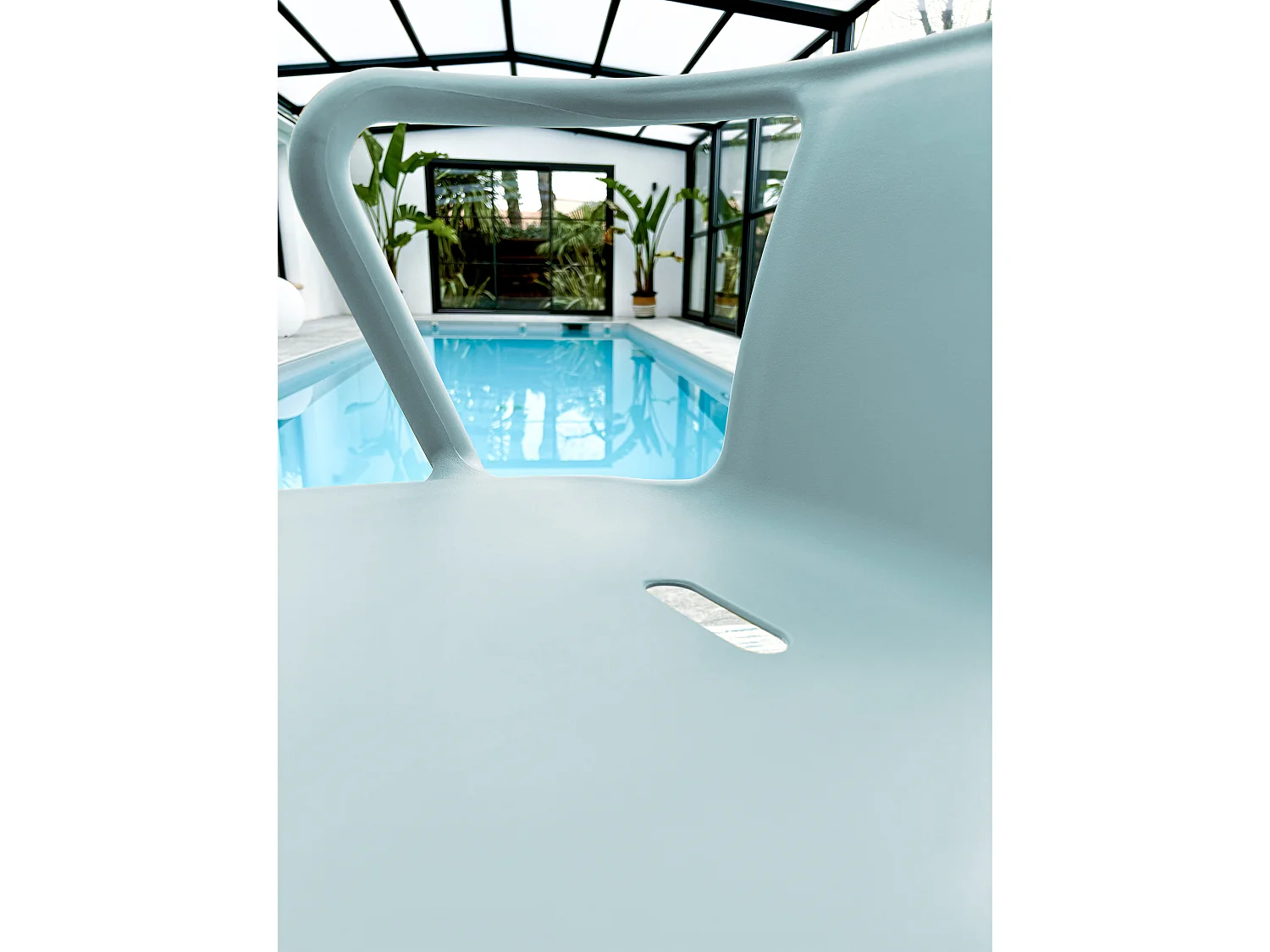 Fauteuil de Jardin Empilable "Diego" 72cm Bleu Azur