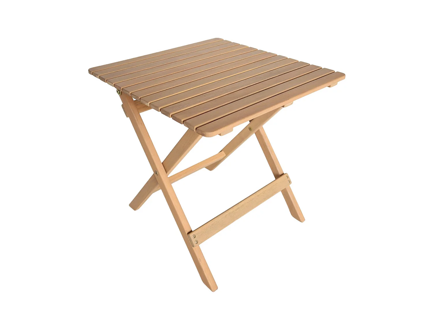 Table de jardin bistrot enfant bois d'acacia + 2 assises vert de gris - Elise