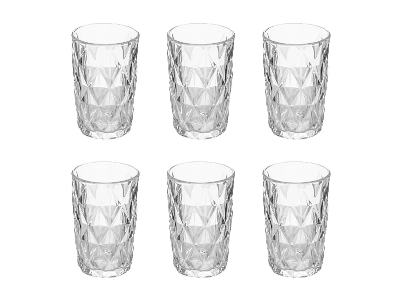 Lot de 6 Gobelets Hauts "Lea" 40cl Transparent