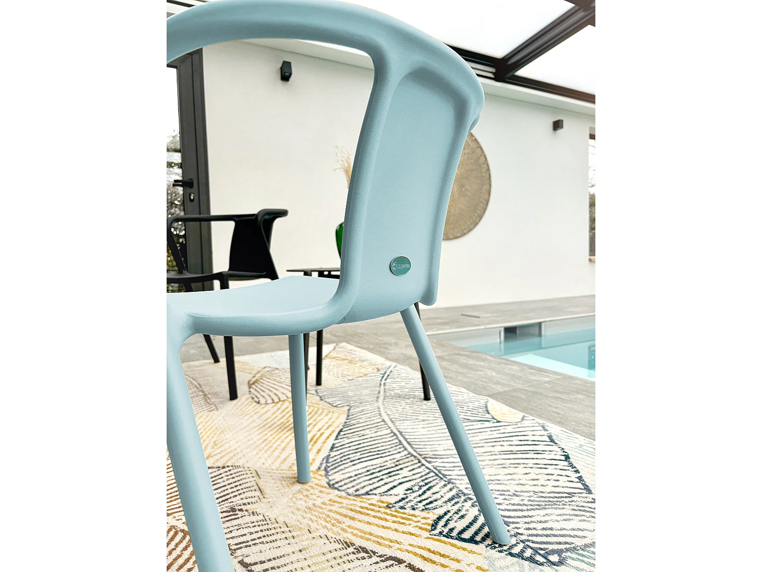 Lot de 2 fauteuils de jardin empilables en Polypropylène - DIEGO
