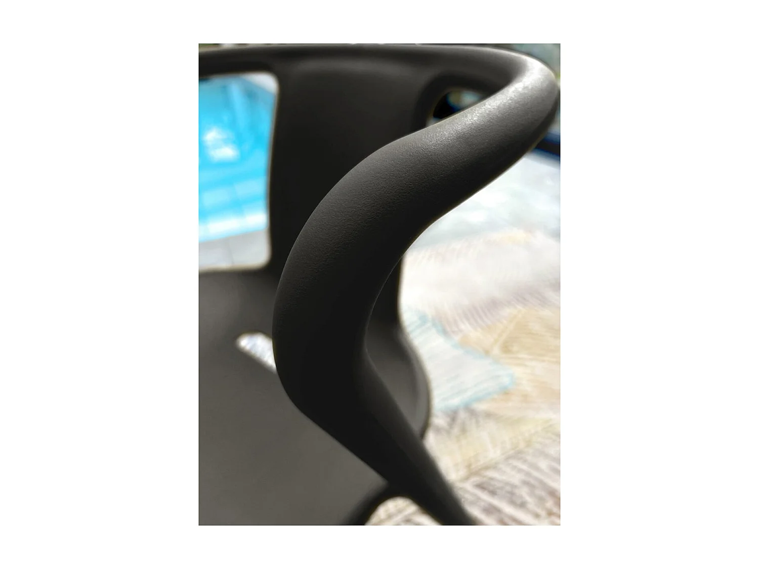 Fauteuil de Jardin Empilable "Diego" 72cm Noir