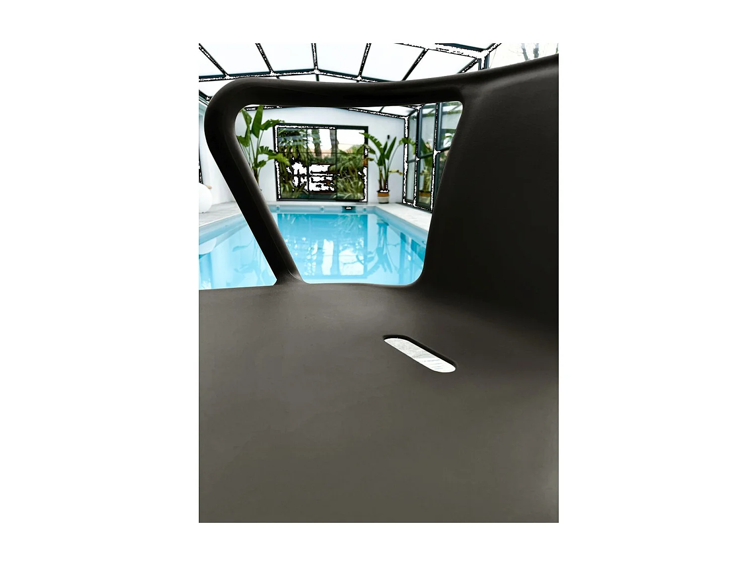 Fauteuil de Jardin Empilable "Diego" 72cm Noir