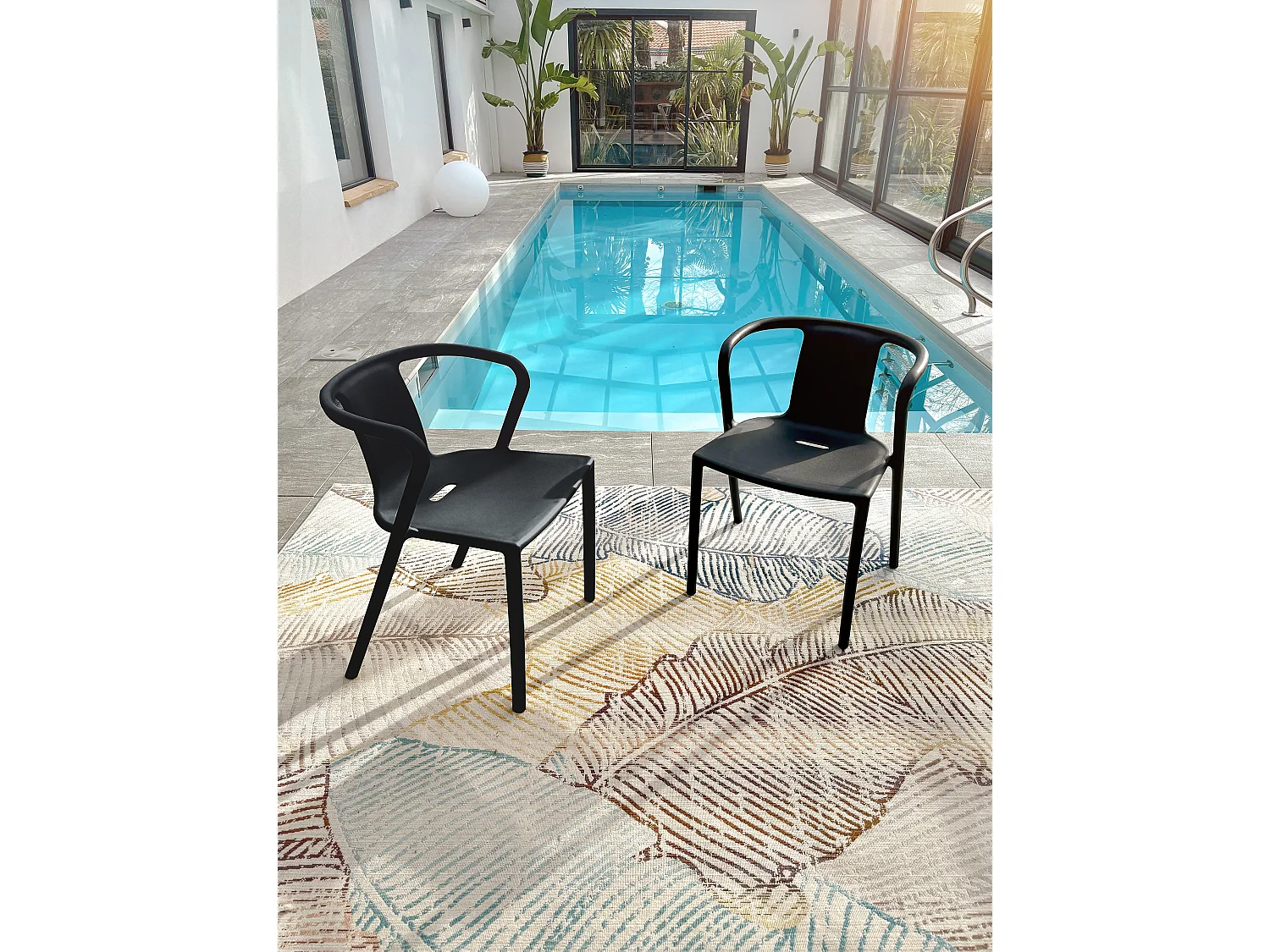 Fauteuil de jardin empilable en Polypropylène - DIEGO