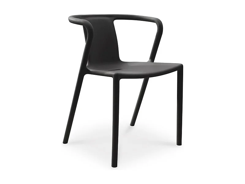 Fauteuil de Jardin Empilable "Diego" 72cm Noir