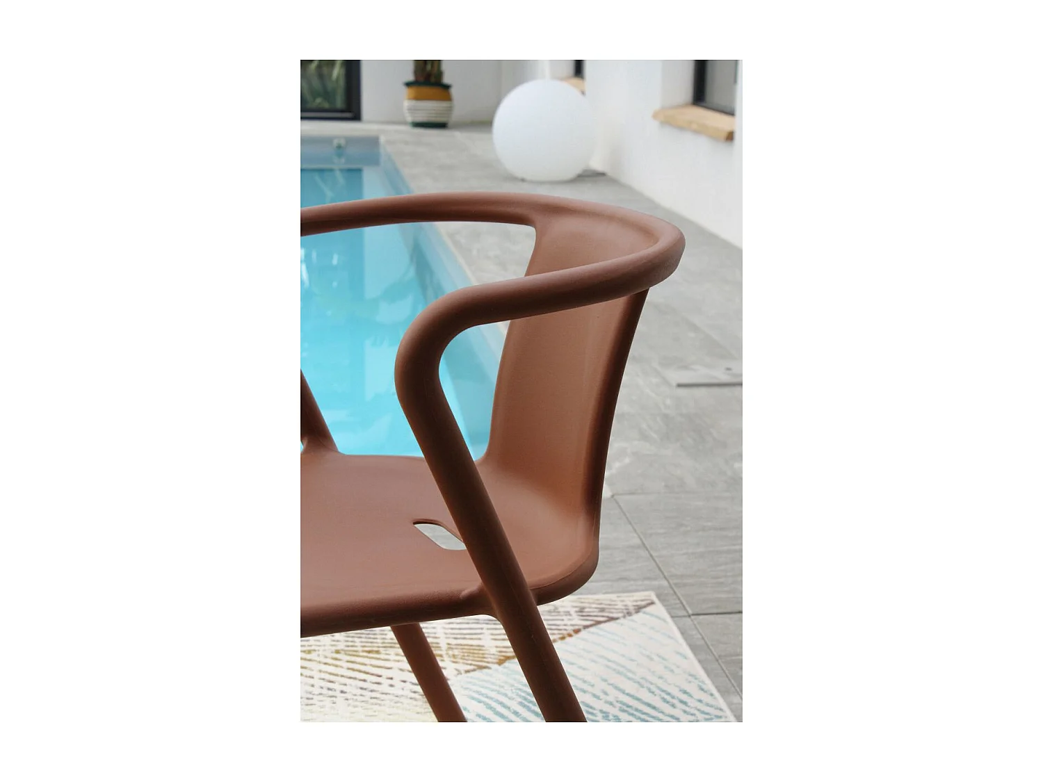 Fauteuil de Jardin Empilable "Diego" 72cm Terracotta