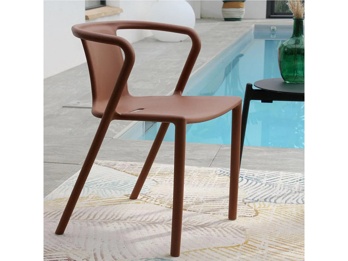 Fauteuil de Jardin Empilable "Diego" 72cm Terracotta