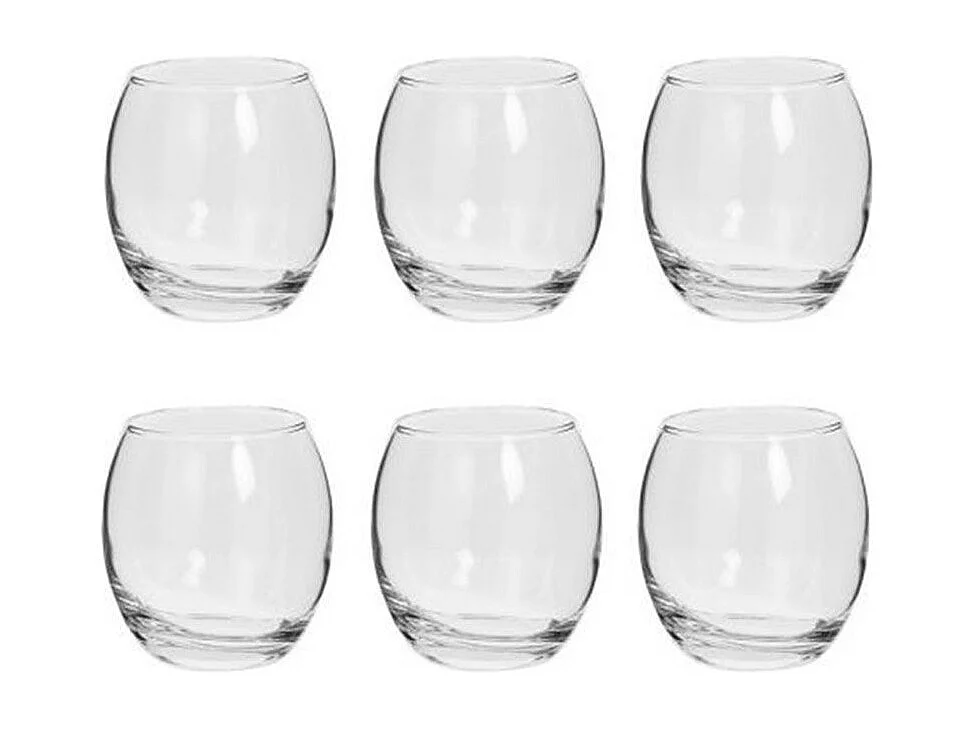 Lot de 6 Gobelets Bas "Cesari'Eau" 40cl Transparent