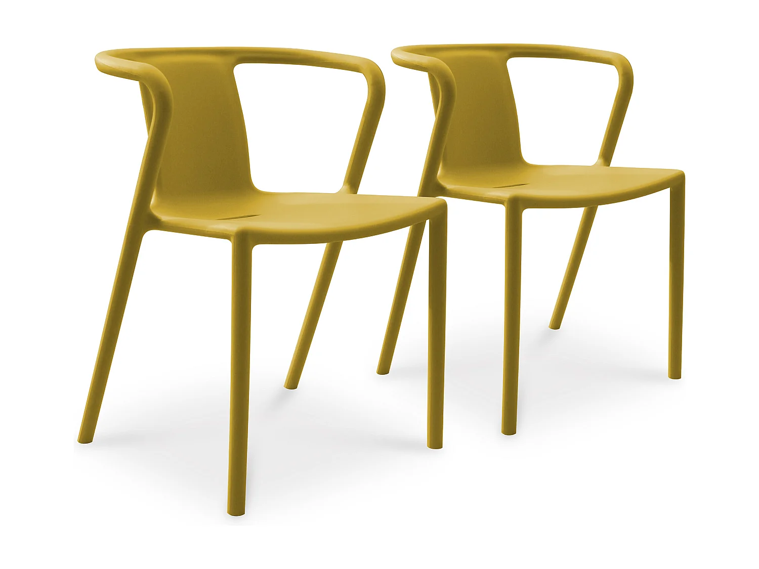 Lote 2 sillones de jardín apilables de polipropileno