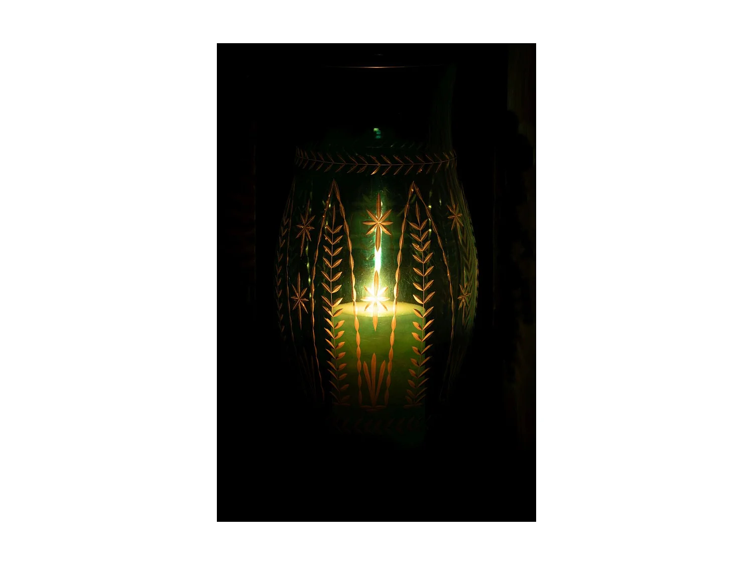 Photophore en Verre "Tarifa" 39cm Bleu Azur