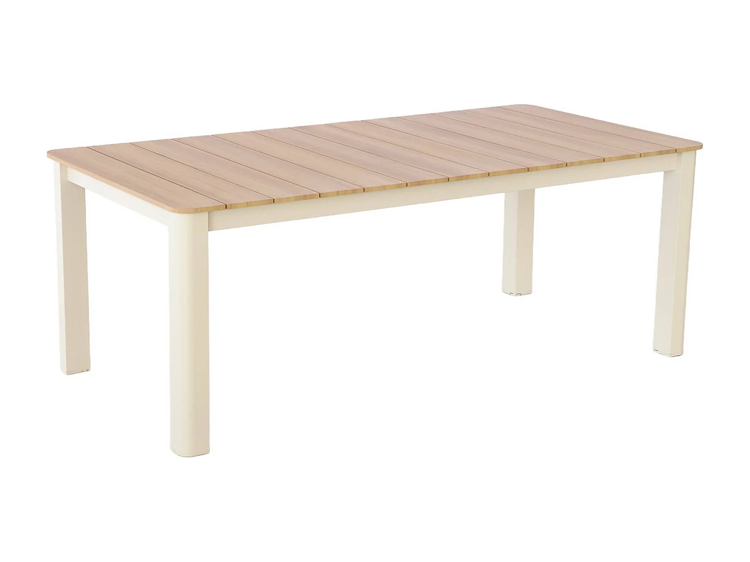 Table de jardin aluminium 8 places beige - Edera