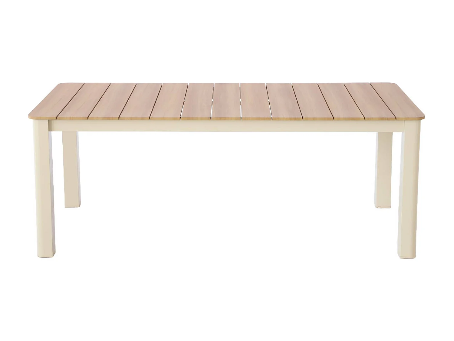 Table de jardin aluminium 8 places beige - Edera