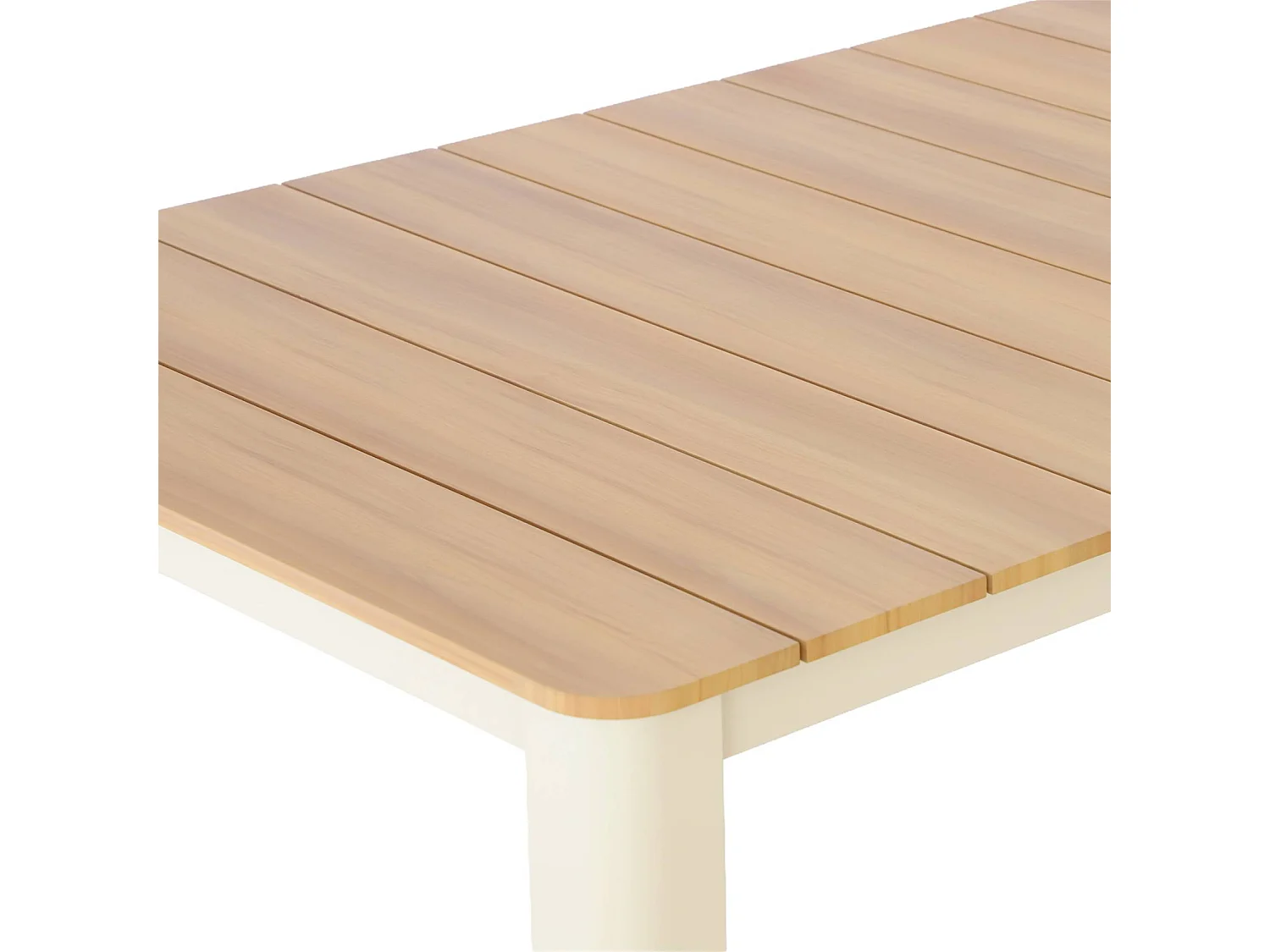 Table de jardin aluminium 8 places beige - Edera