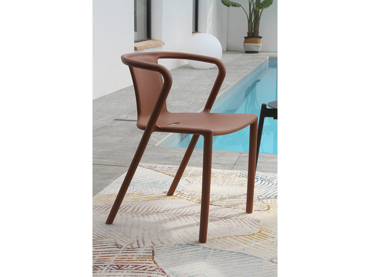 Lote 2 sillones de jardín apilables de polipropileno