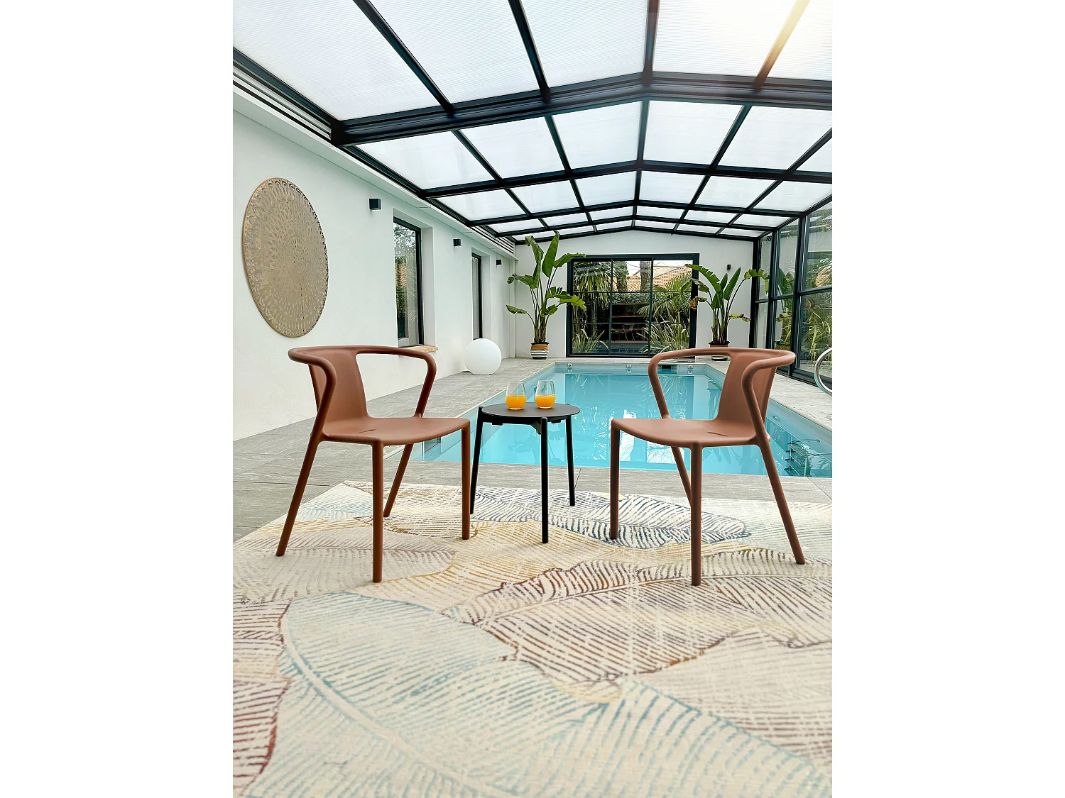 Lot de 2 fauteuils de jardin empilables en Polypropylène - DIEGO