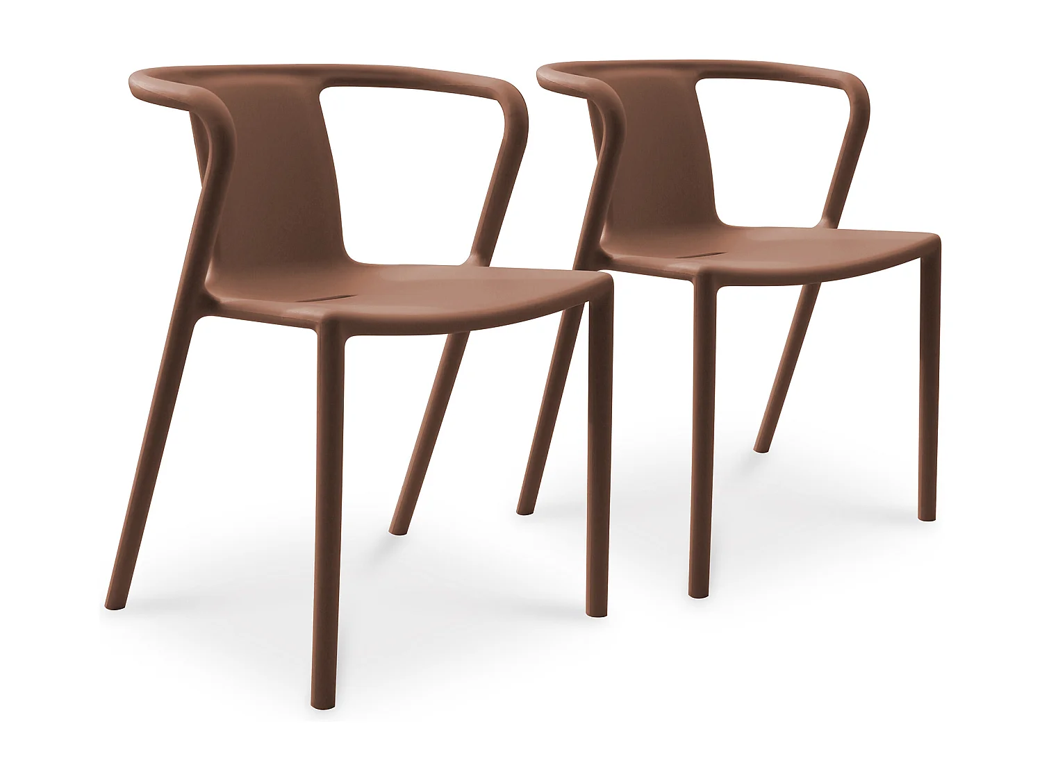 Lot de 2 fauteuils de jardin empilables en Polypropylène - DIEGO