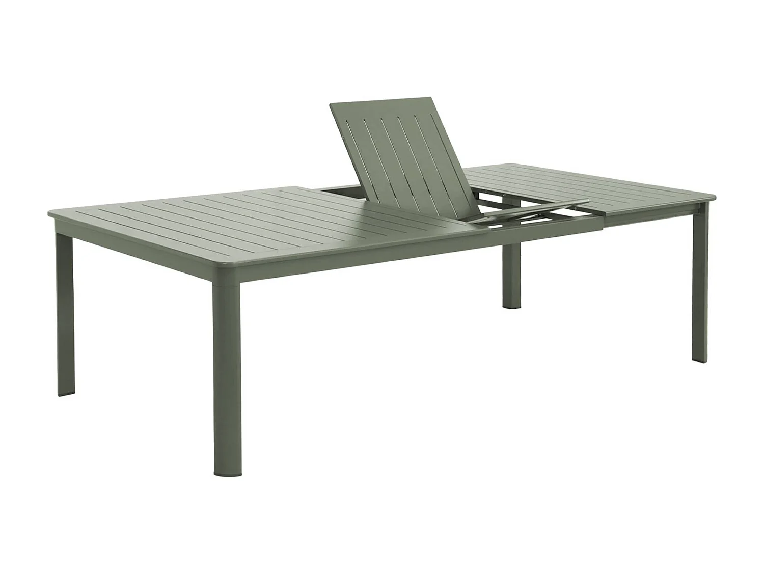 Table de jardin extensible aluminium 12 places kaki - Karo