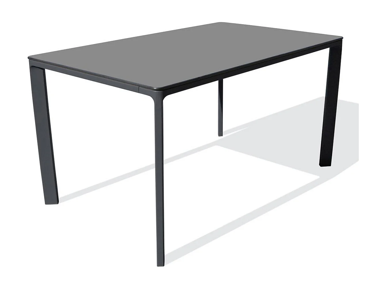 Table de jardin 6 pl en aluminium laqué et peinture Epoxy