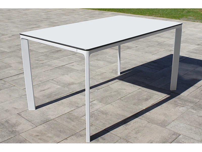 Table de Jardin 6 Places "Meet" 160cm Blanc