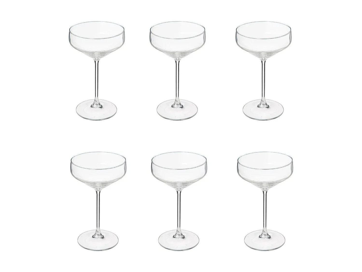 Lot de 6 Coupes à Champagne "Nora" 30cl Transparent
