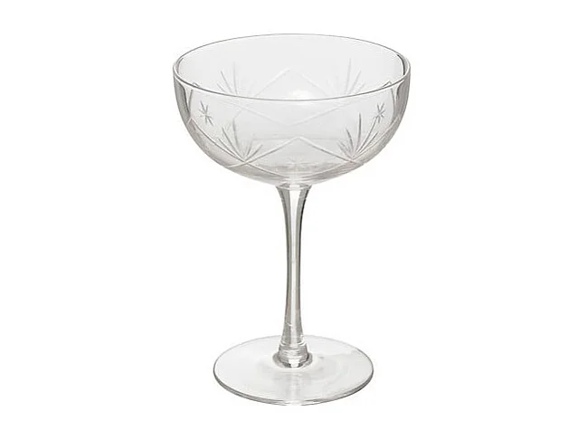 Lot de 6 Coupes à Champagne Design "Victoria" 28cl Transparent
