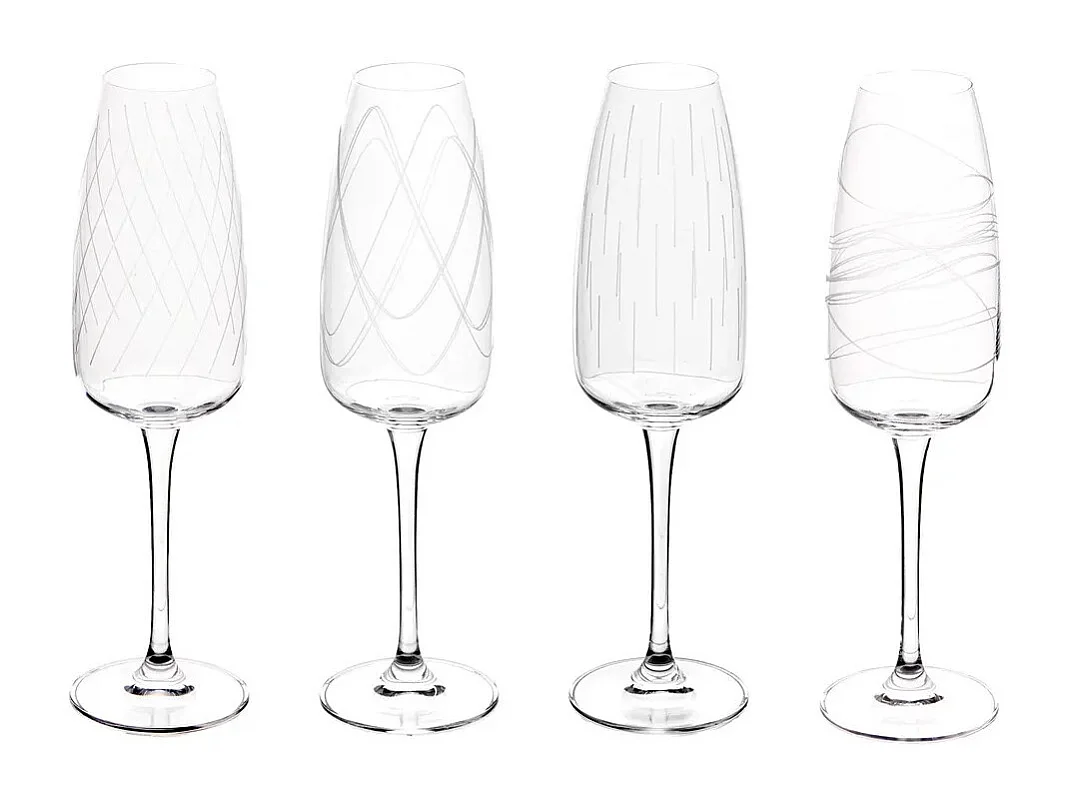 Lot de 4 Flûtes à Champagne "Talia" 29cl Transparent