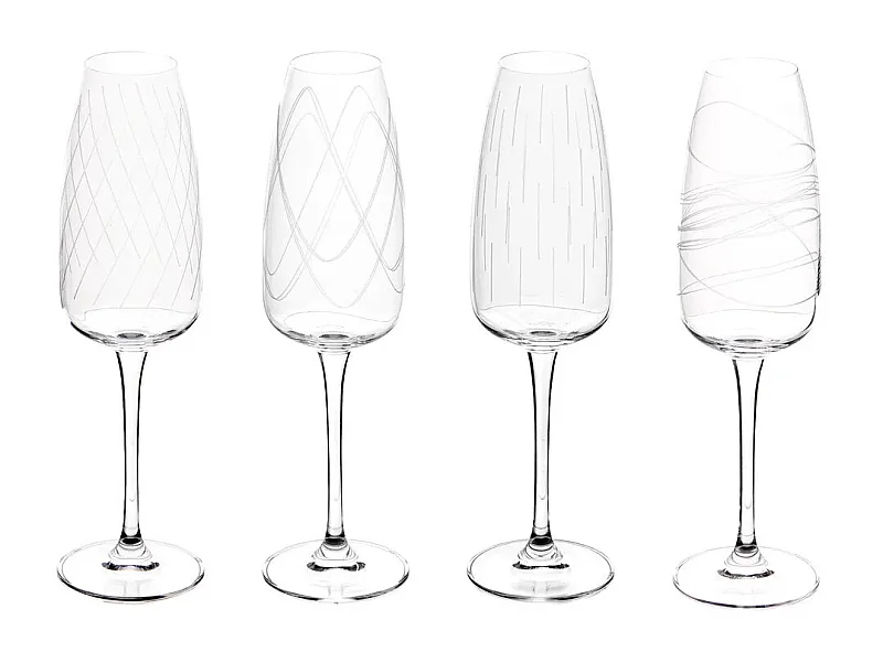 Lot de 4 Flûtes à Champagne "Talia" 29cl Transparent