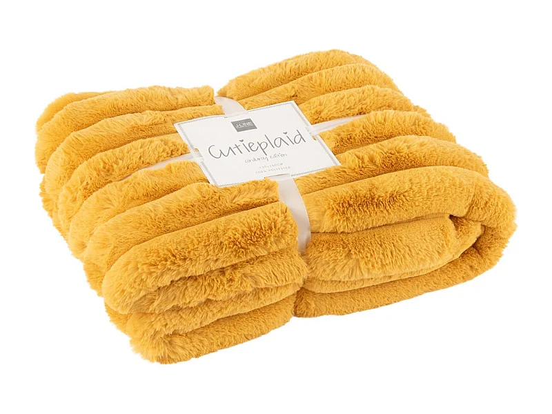 Plaid Design Uni "Corduroy" 130x180cm Ocre Clair