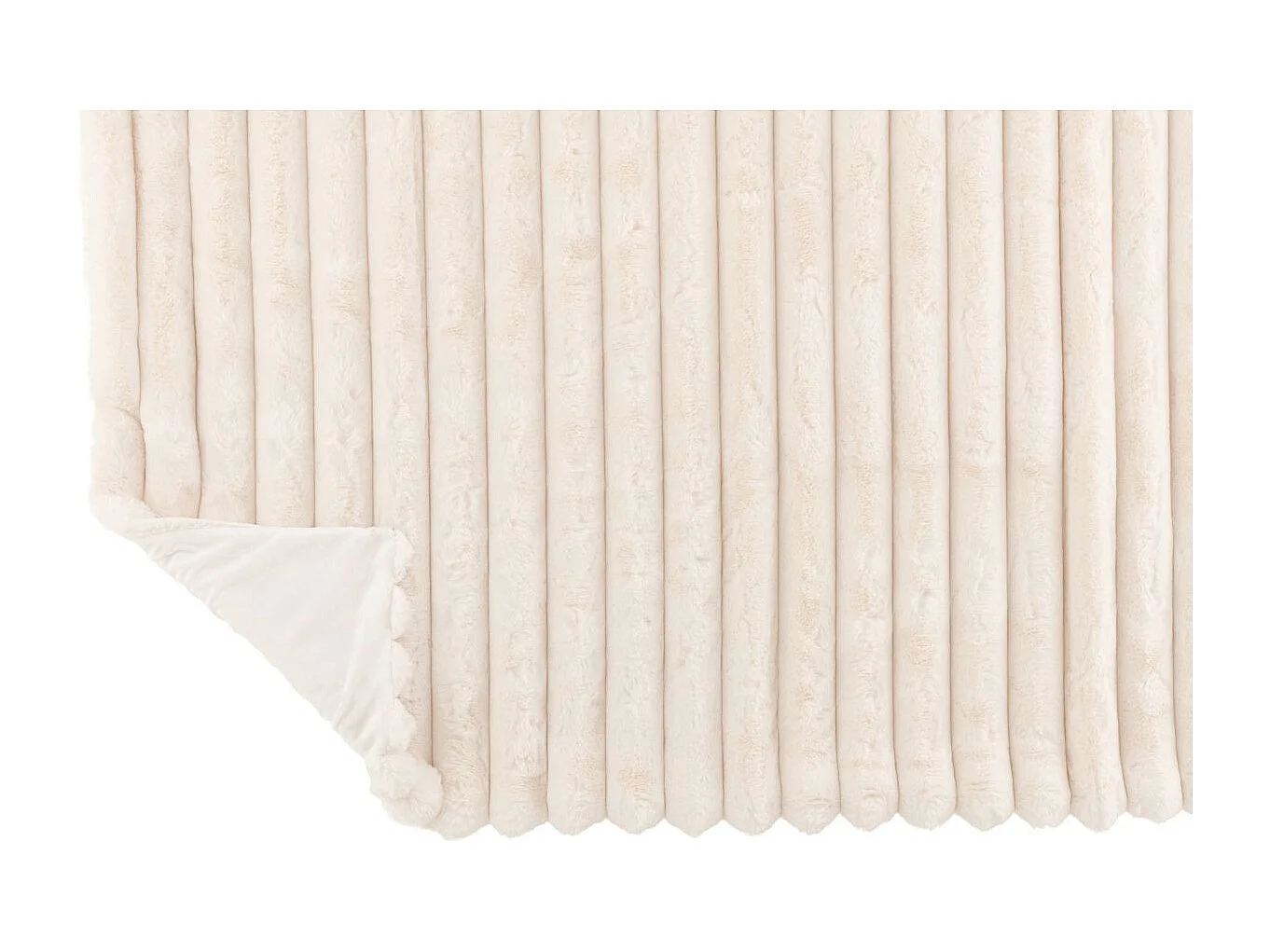 Plaid Design Uni "Corduroy" 130x180cm Blanc