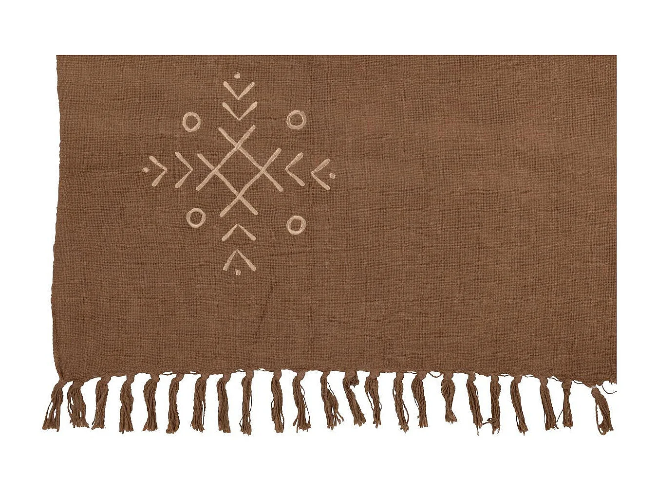 Plaid Design Ethnique "Camel" 130x170cm Marron