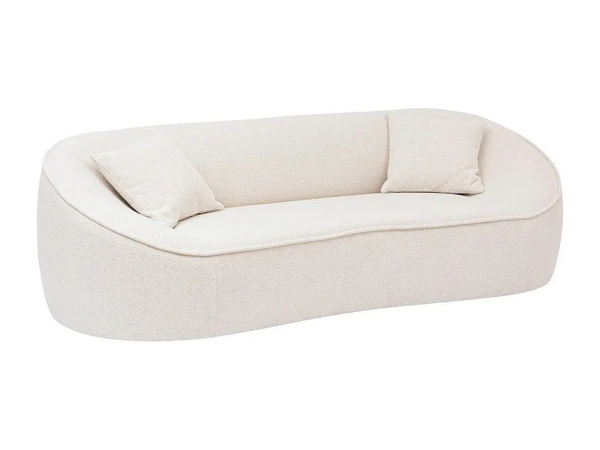 Canapé 3 Places Bouclette "Ostuni" 232cm Blanc