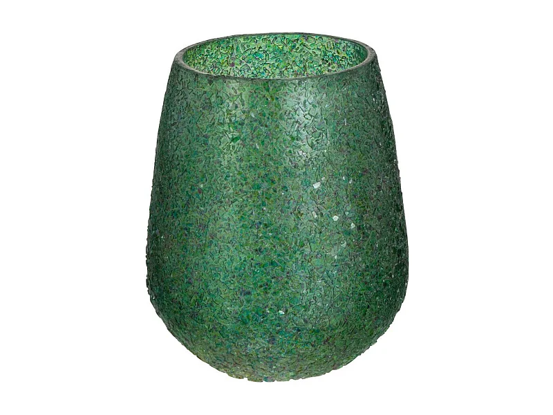 Photophore Éclat de Verre "Tom" 12cm Vert