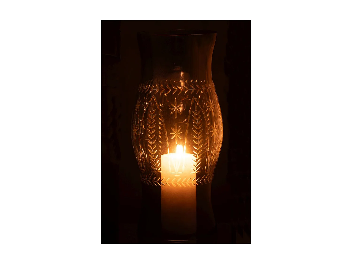 Photophore en Verre "Tarifa" 50cm Bleu