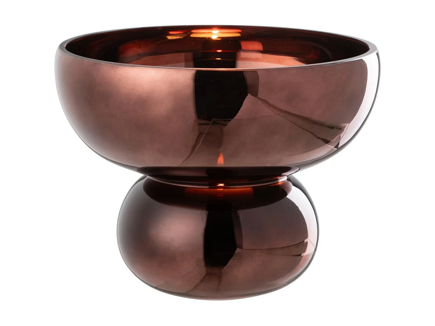 Photophore Design Bol "Cléa" 23cm Prune