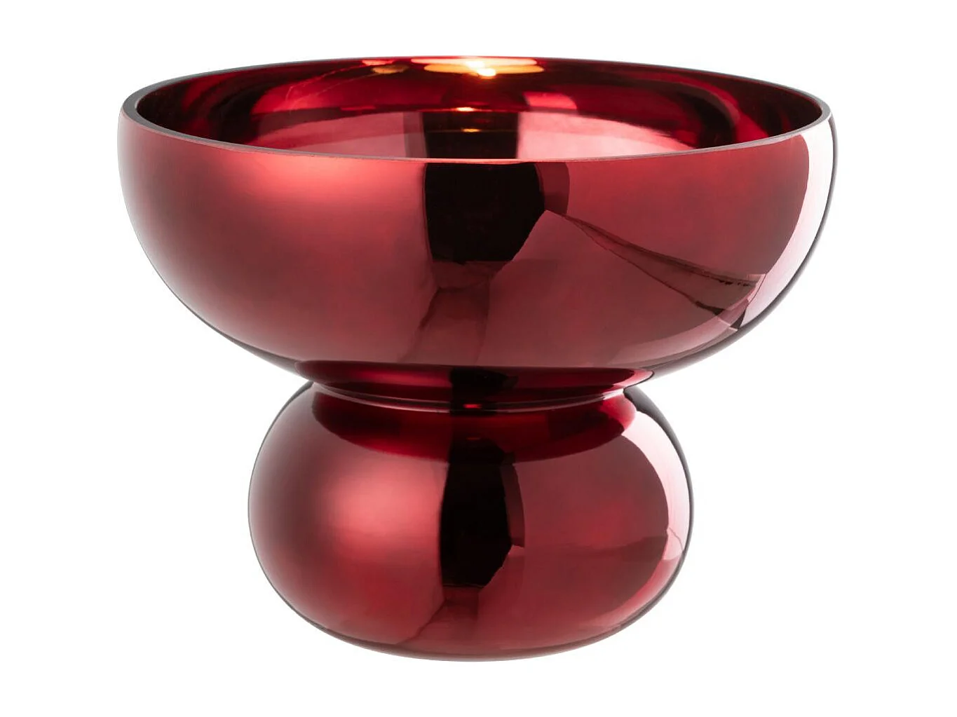 Photophore Design Bol "Cléa" 23cm Rouge Foncé