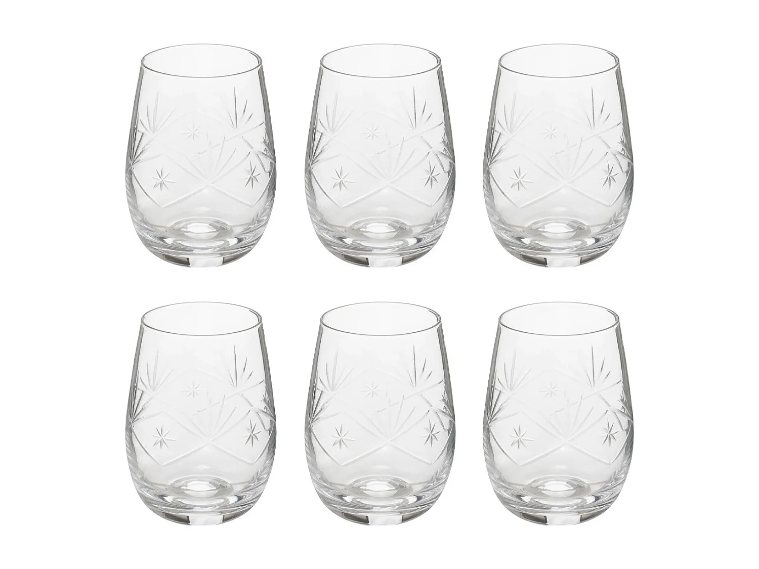 Lot de 6 Gobelets Design "Victoria" 42cl Transparent