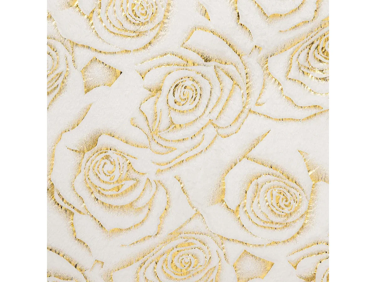 Plaid Imprimé "Perle de Rose" 130x180cm Blanc