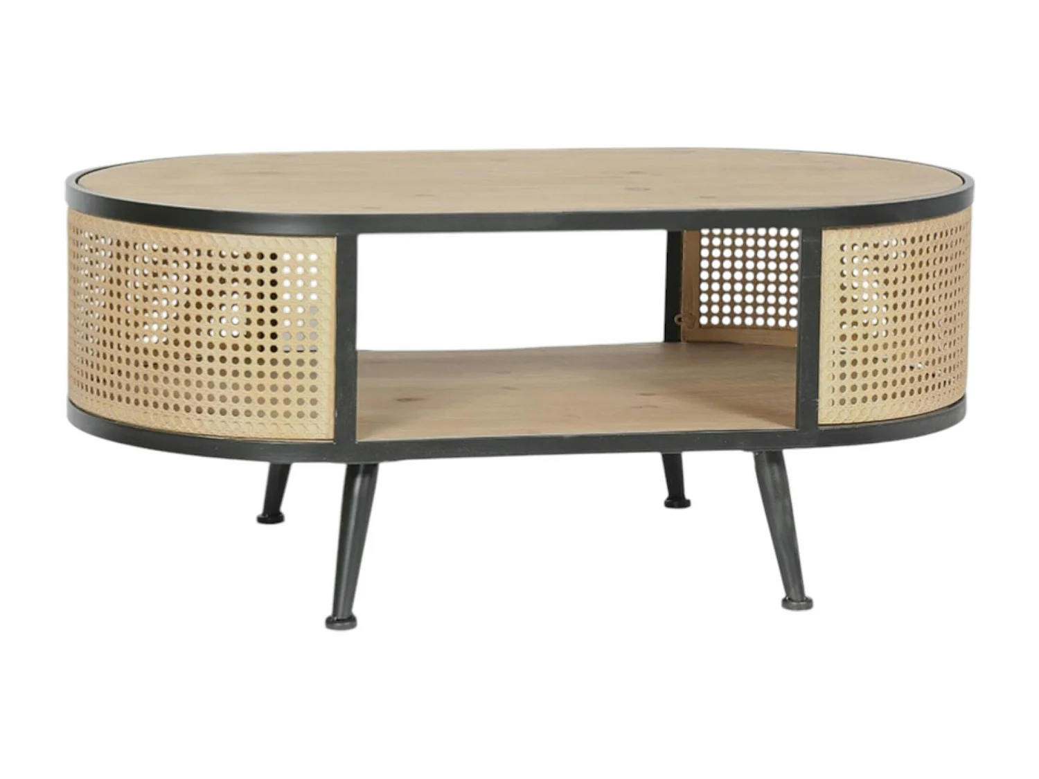 Table basse en cannage métallique HAAG